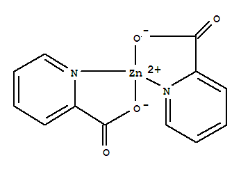 17949-65-4,Zinc picolinate,Picolinicacid, zinc complex (6CI);Zinc, bis(2-pyridinecarboxylato-N1,O2)-, (T-4)-;Zinc, bis(picolinato)- (7CI);2-Pyridinecarboxylic acid, zinc complex;Bis(picolinato)zinc;Zinc dipyridine-2-carboxylate;