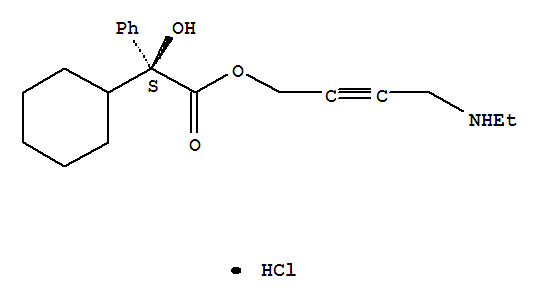 Benzeneacetic acid, a-cyclohexyl-a-hydroxy-,4-(ethylamino)-2-butyn-1-yl ester, hydrochloride (1:1), (aS)-