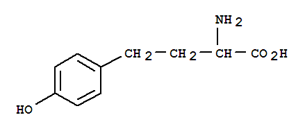 Molecular Structure of 185062-84-4 (Benzenebutanoic acid, a-amino-4-hydroxy-)