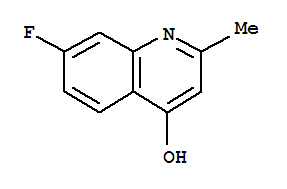 Molecular Structure of 18529-03-8 (4-Quinolinol,7-fluoro-2-methyl-)