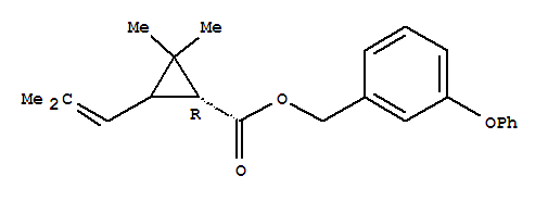 Cyclopropanecarboxylicacid, 2,2-dimethyl-3-(2-methyl-1-propen-1-yl)-, (3-phenoxyphenyl)methyl ester,(1R)-