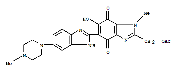 188299-94-7,[2,5'-Bi-1H-benzimidazole]-4',7'-dione,2'-[(acetyloxy)methyl]-4',7'-dihydro-6'-hydroxy-1'-methyl-6-(4-methyl-1-piperazinyl)-,[2,5'-Bi-1H-benzimidazole]-4',7'-dione,2'-[(acetyloxy)methyl]-6'-hydroxy-1'-methyl-5-(4-methyl-1-piperazinyl)- (9CI)