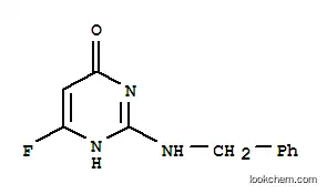 Molecular Structure of 189003-13-2 (6-FLUORO-2-[(PHENYLMETHYL)AMINO]-4(1H)-PYRIMIDINONE)