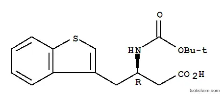 Molecular Structure of 190190-48-8 (BOC-(R)-3-AMINO-4-(3-BENZOTHIENYL)-BUTYRIC ACID)