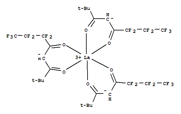 Lanthanum,tris(6,6,7,7,8,8,8-heptafluoro-2,2-dimethyl-3,5-octanedionato-kO3,kO5)-
