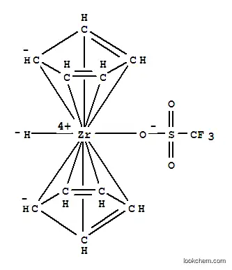 Molecular Structure of 192882-51-2 (BIS(CYCLOPENTADIENYL)ZIRCONIUM(IV) HYDRIDE TRIFLUOROMETHANESULPHONATE)