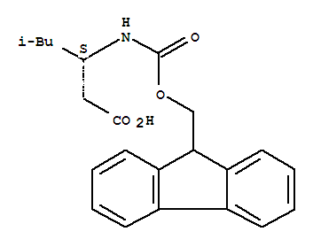 Molecular Structure of 193887-44-4 (Hexanoic acid,3-[[(9H-fluoren-9-ylmethoxy)carbonyl]amino]-5-methyl-, (3S)-)
