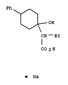 Cyclohexaneacetic acid,a-ethyl-1-hydroxy-4-phenyl-,sodium salt (1:1)