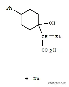 Molecular Structure of 19395-79-0 (sodium alpha-ethyl-1-hydroxy-4-phenylcyclohexaneacetate)