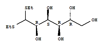 Molecular Structure of 1941-52-2 (D-Glucose, diethyldithioacetal)