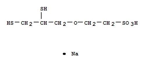 19872-36-7,oxathiol,Ethanesulfonicacid, 2-(2,3-dimercaptopropoxy)-, monosodium salt (8CI,9CI); 2-(b,g-Dimercaptopropoxy)ethanesulfonic acid sodium salt;Oxathiol; Sodium 2-(2,3-dimercaptopropoxy)ethanesulfonate; Sodium 2-(b,g-dimercaptopropoxy)ethanesulfonate