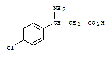 Molecular Structure of 19947-39-8 (Benzenepropanoic acid, b-amino-4-chloro-)