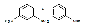 Molecular Structure of 1996-69-6 (Benzene,1-(4-methoxyphenoxy)-2-nitro-4-(trifluoromethyl)-)