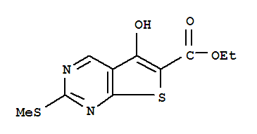 5-Hydroxy-2-methylsulfanylthieno[2,3-d]pyrimidine-6-carboxylic acid ethyl ester