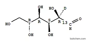 Molecular Structure of 201417-06-3 (D-[1-13C,2-2H]GLUCOSE)