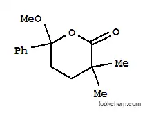 Molecular Structure of 20633-31-2 (6-methoxy-3,3-dimethyl-6-phenyltetrahydro-2H-pyran-2-one)