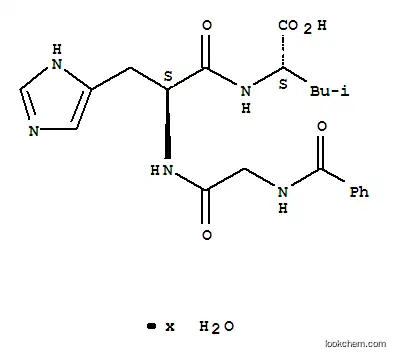 Molecular Structure of 207386-83-2 (HIPPURYL-HIS-LEU FREE BASE)