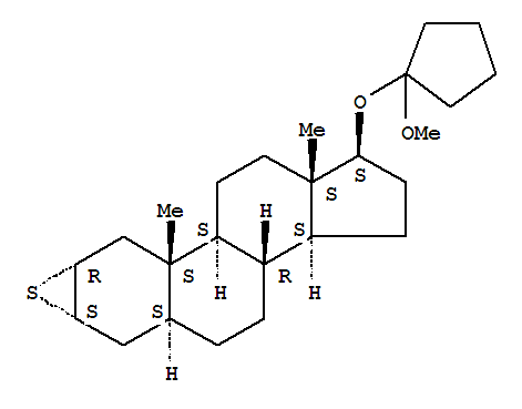 Androstane,2,3-epithio-17-[(1-methoxycyclopentyl)oxy]-, (2a,3a,5a,17b)-