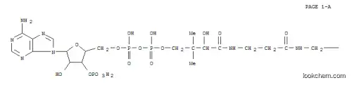 Molecular Structure of 2152-91-2 (S-[2-[3-[[(2R)-4-[[[(2R,3R,5R)-5-(6-aminopurin-9-yl)-4-hydroxy-3-phosphonooxyoxolan-2-yl]methoxy-hydroxyphosphoryl]oxy-hydroxyphosphoryl]oxy-2-hydroxy-3,3-dimethylbutanoyl]amino]propanoylamino]ethyl] (Z)-dodec-3-enethioate)