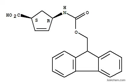 Molecular Structure of 220497-64-3 ((-)-(1S,4R)-N-FMOC-4-AMINOCYCLOPENT-2-ENECARBOXYLIC ACID)