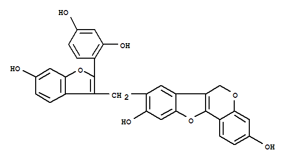 6H-Benzofuro[3,2-c][1]benzopyran-3,9-diol,8-[[2-(2,4-dihydroxyphenyl)-6-hydroxy-3-benzofuranyl]methyl]-