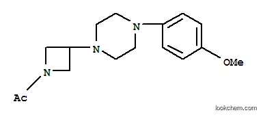Molecular Structure of 223381-95-1 (N-Acetyl-3-(4-(p-methoxyphenyl)piperazinyl)azetidine)
