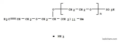 Molecular Structure of 224646-44-0 (Poly(oxy-1,2-ethanediyl),a-sulfo-w-[[1-[(2-propen-1-yloxy)methyl]tridecyl]oxy]-,ammonium salt (1:1))