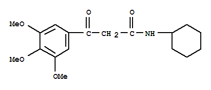 23771-18-8,N-Cyclohexyl-2-(3,4,5-trimethoxybenzoyl)acetamide,Acetamide,N-cyclohexyl-2-(3,4,5-trimethoxybenzoyl)- (8CI)