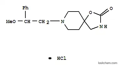 Molecular Structure of 23804-90-2 (8-(2-methoxy-2-phenylethyl)-1-oxa-3,8-diazaspiro[4.5]decan-2-one hydrochloride (1:1))