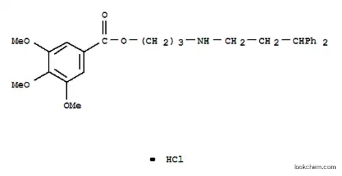Molecular Structure of 24050-58-6 (3,3-diphenyl-N-{3-[(3,4,5-trimethoxybenzoyl)oxy]propyl}propan-1-aminium chloride)