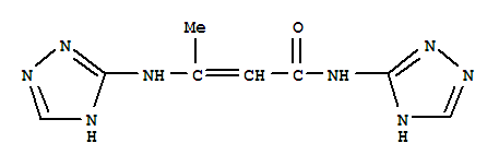 24521-42-4,N-(1H-1,2,4-triazol-5-yl)-3-(1H-1,2,4-triazol-5-ylamino)but-2-enamide,Crotonamide,N-s-triazol-3-yl-3-(s-triazol-3-ylamino)- (6CI,7CI,8CI); 3,3'-Bis(1,2,4-tetraazo)-2-methyl-4-oxo-1,5-diazapent-2-ene;3,3'-Bis(1,2,4-triazolyl-3)-2-methyl-4-oxo-1,5-diazapentene-2; NSC 166418