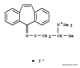 Molecular Structure of 24570-12-5 (1-[(5H-dibenzo[a,d][7]annulen-5-ylideneamino)oxy]-N,N,N-trimethylpropan-2-aminium iodide)