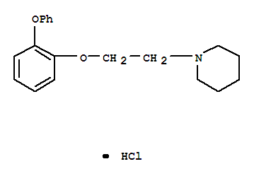 24591-40-0,1-[2-(2-phenoxyphenoxy)ethyl]piperidine hydrochloride (1:1),Piperidine,1-[2-(o-phenoxyphenoxy)ethyl]-, hydrochloride (8CI)