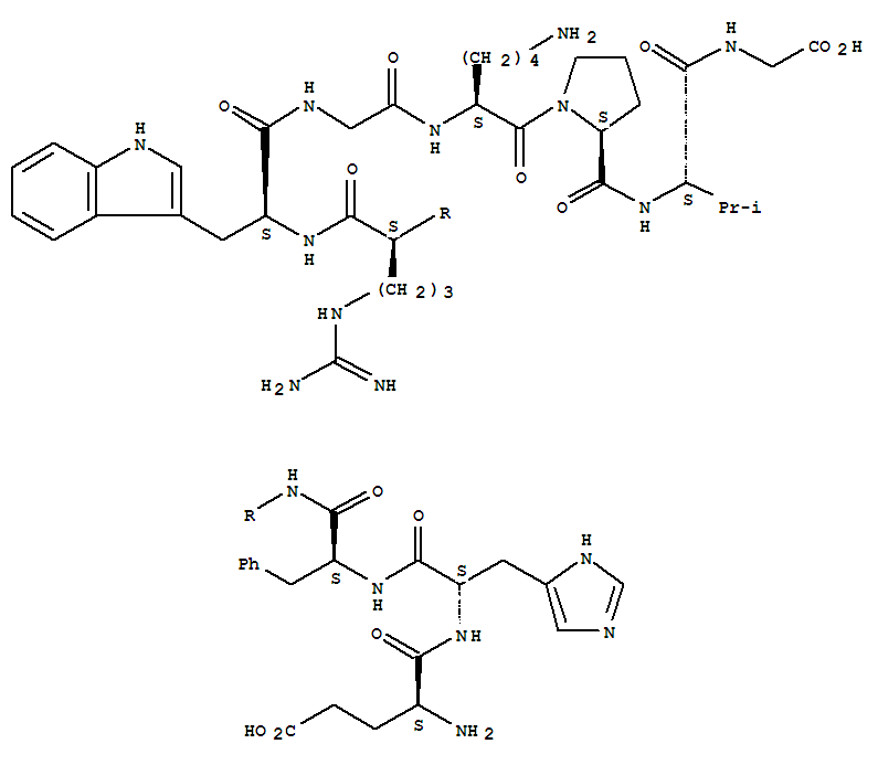 24828-93-1,ACTH (5-14),Glycine,N-[N-[1-[N2-[N-[N-[N2-[N-(N-L-a-glutamyl-L-histidyl)-3-phenyl-L-alanyl]-L-arginyl]-L-tryptophyl]glycyl]-L-lysyl]-L-prolyl]-L-valyl]-(8CI); Glycine, N-[N-[1-[N2-[N-[N-[N2-[N-(N-L-a-glutamyl-L-histidyl)-L-phenylalanyl]-L-arginyl]-L-tryptophyl]glycyl]-L-lysyl]-L-prolyl]-L-valyl]-;ACTH5-14; a5-14-ACTH; a5-14-Corticotropin