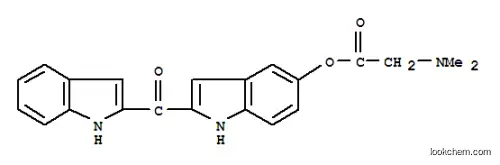 Molecular Structure of 249762-75-2 (2-(1H-indol-2-ylcarbonyl)-1H-indol-5-yl N,N-dimethylglycinate)