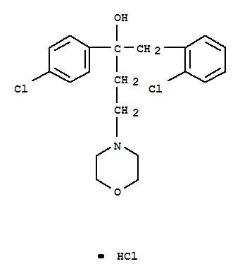 2501-69-1,1-(2-chlorophenyl)-2-(4-chlorophenyl)-4-(morpholin-4-yl)butan-2-ol hydrochloride (1:1),4-Morpholinepropanol,a-(o-chlorobenzyl)-a-(p-chlorophenyl)-, hydrochloride(7CI,8CI)