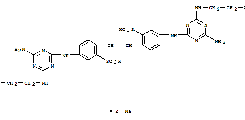 Benzenesulfonic acid,2,2'-(1,2-ethenediyl)bis[5-[[4-amino-6-[(2-hydroxyethyl)amino]-1,3,5-triazin-2-yl]amino]-,sodium salt (1:2)