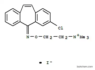 Ammonium, (2-((3-chloro-5H-dibenzo(a,d)cyclohepten-5-ylideneamino)oxy)ethyl)trimethyl-, iodide