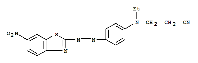 Propanenitrile,3-[ethyl[4-[2-(6-nitro-2-benzothiazolyl)diazenyl]phenyl]amino]-