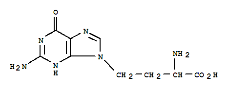9H-Purine-9-butanoicacid, a,2-diamino-1,6-dihydro-6-oxo- cas  25643-92-9