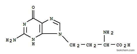 Molecular Structure of 25643-92-9 (2-amino-4-(2-amino-6-oxo-3,6-dihydro-9H-purin-9-yl)butanoic acid)