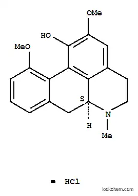 Molecular Structure of 25650-97-9 ((6aS)-1-hydroxy-2,11-dimethoxy-6-methyl-5,6,6a,7-tetrahydro-4H-dibenzo[de,g]quinolinium chloride)