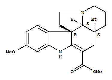 25858-80-4,Aspidospermidine-3-carboxylicacid, 2,3-didehydro-16-methoxy-, methyl ester, (5a,12R,19a)- (9CI),Aspidospermidine-3-carboxylicacid, 2,3-didehydro-16-methoxy-, methyl ester, (5a,12b,19a)- (8CI);1H-Indolizino[8,1-cd]carbazole, aspidospermidine-3-carboxylic acid deriv.;(-)-11-Methoxyvincadifformine; Ervinceine; Maidine