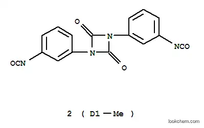 Molecular Structure of 26747-90-0 (2,4-dioxo-1,3-diazetidine-1,3-bis(methyl-m-phenylene) diisocyanate)
