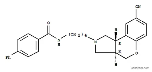 Molecular Structure of 273203-30-8 ([1,1'-Biphenyl]-4-carboxamide,N-[4-[(3aR,9bS)-8-cyano-1,3a,4,9b-tetrahydro[1]benzopyrano[3,4-c]pyrrol-2(3H)-yl]butyl]-)