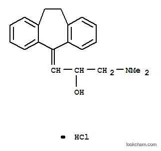 Molecular Structure of 27448-06-2 (1-(10,11-dihydro-5H-dibenzo[a,d][7]annulen-5-ylidene)-3-(dimethylamino)propan-2-ol hydrochloride (1:1))