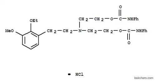 Molecular Structure of 27467-06-7 (2-(2-ethoxy-3-methoxyphenyl)-N,N-bis{2-[(phenylcarbamoyl)oxy]ethyl}ethanaminium chloride)