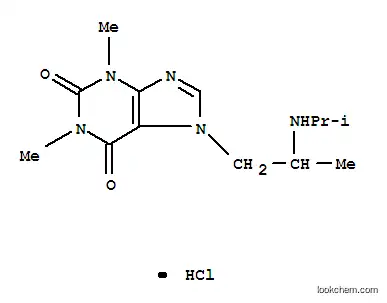 Molecular Structure of 27524-97-6 (1,3-dimethyl-7-[2-(propan-2-ylamino)propyl]-3,7-dihydro-1H-purine-2,6-dione hydrochloride (1:1))