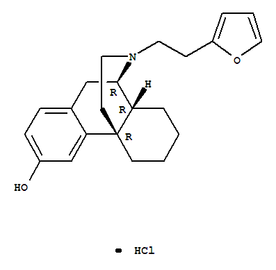 17-[2-(furan-2-yl)ethyl]morphinan-3-ol hydrochloride (1:1)