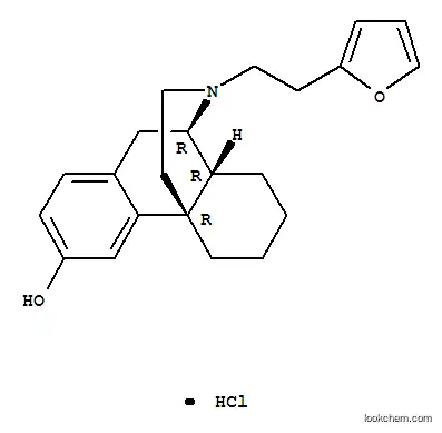 Molecular Structure of 27767-85-7 (17-[2-(furan-2-yl)ethyl]morphinan-3-ol hydrochloride (1:1))